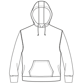 Fashion sewing patterns for MEN Sweatshirt Hoodie sweatshirt 7631